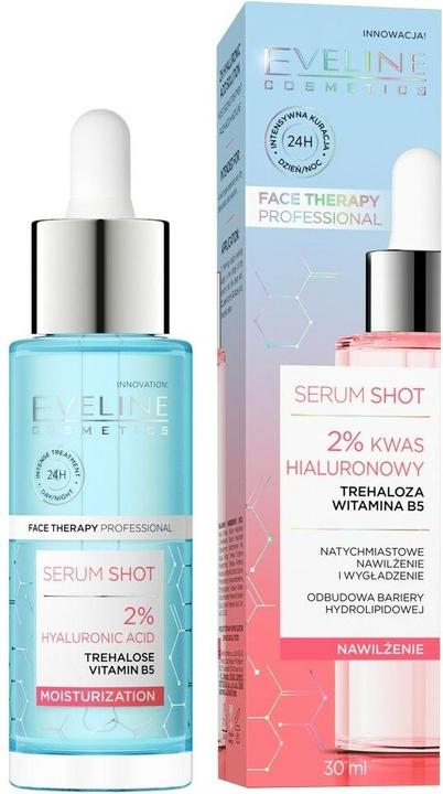Eveline Serum Shot 2% Hyaluronic Acid Moisturizing And Smoothing Face Serum 30Ml (30 ml)