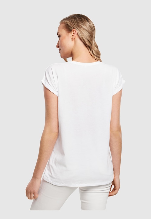 Produktbild Merchcode Ladies Peace - 2 Hand Heart White Extended Shoulder Tee - 161427 (M)