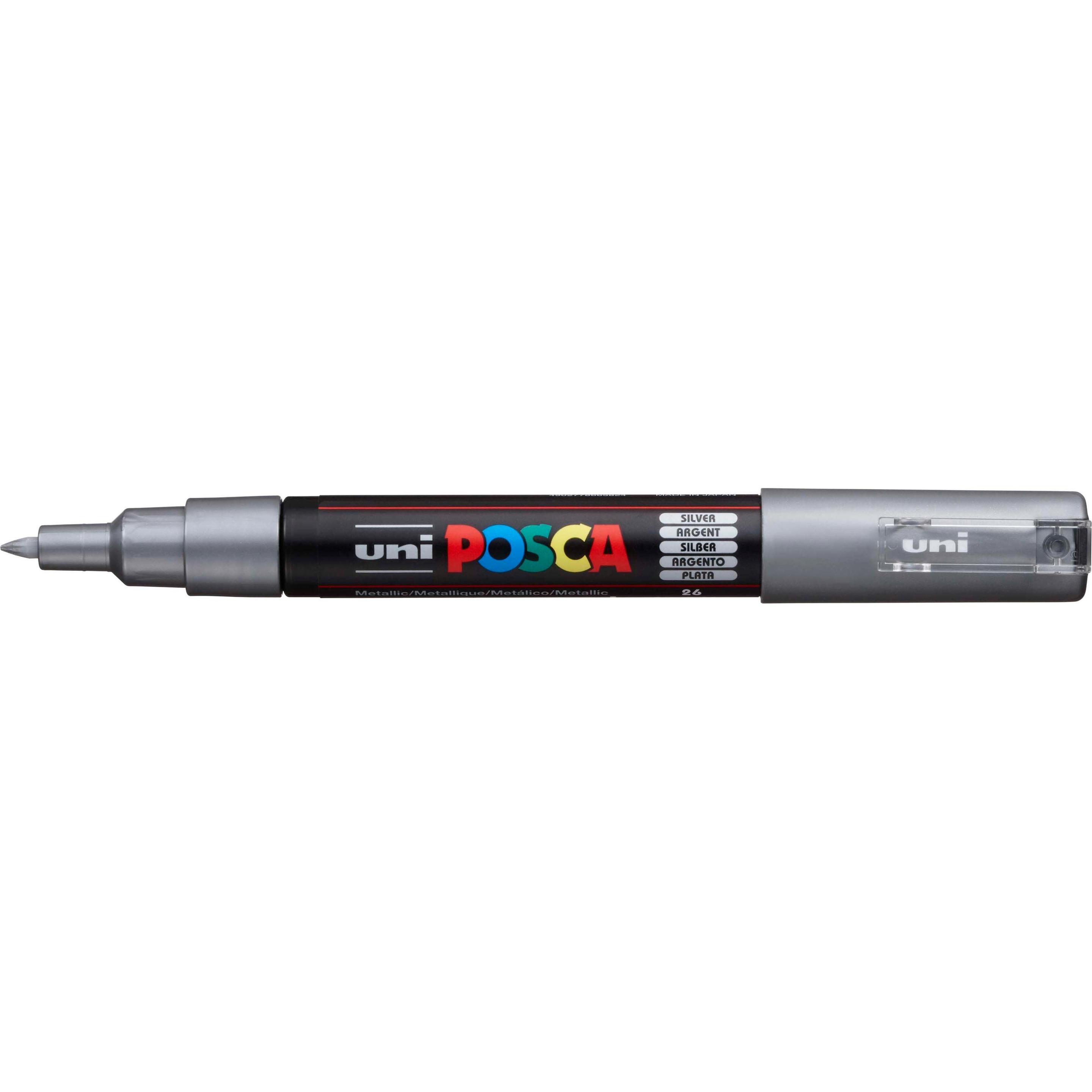 6x Posca, Marker, Marker PC-1M Rundspitze (Silber, 0.70 mm, 1 x)