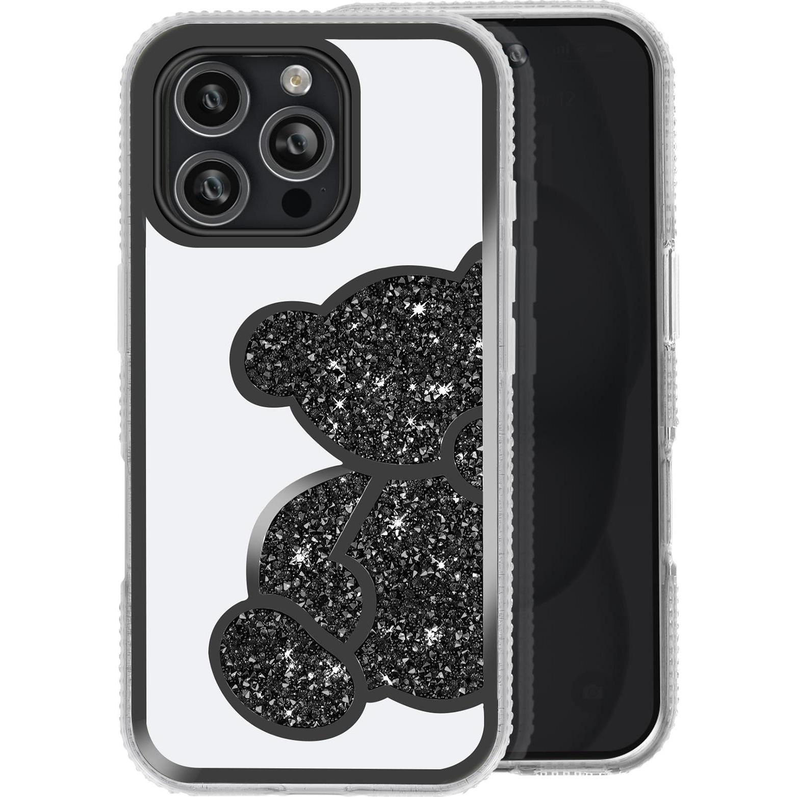 Avizar SparkleBear Case Series (Apple iPhone 16 Pro), Smartphone Hülle, Schwarz