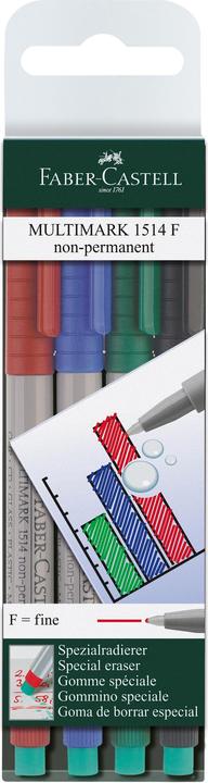 Actual product image Faber-Castell Overhead pen Multimark Non-Permanent (Multicoloured, 0.60 mm, 4 x)