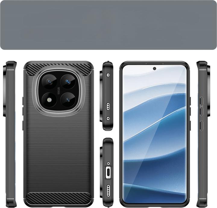 Image du produit Cover-Discount Xiaomi Redmi Note 14 Pro+ Plus - Metall Carbon Look Hülle (Xiaomi Redmi Note 14 Pro)