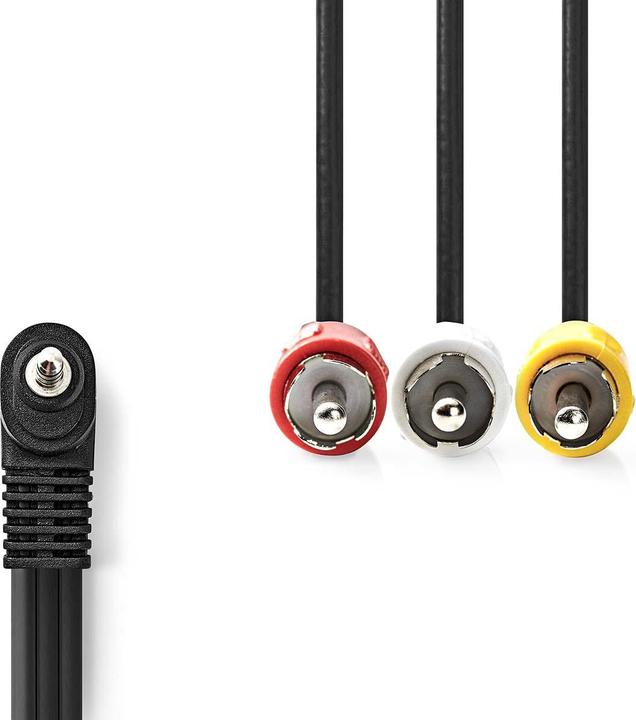 Image du produit Nedis Câble audio-vidéo | 3.5 mm mâle | 3x RCA mâle | Nickelé | 1.00 m | Rond | PVC | Sch (1 m)
