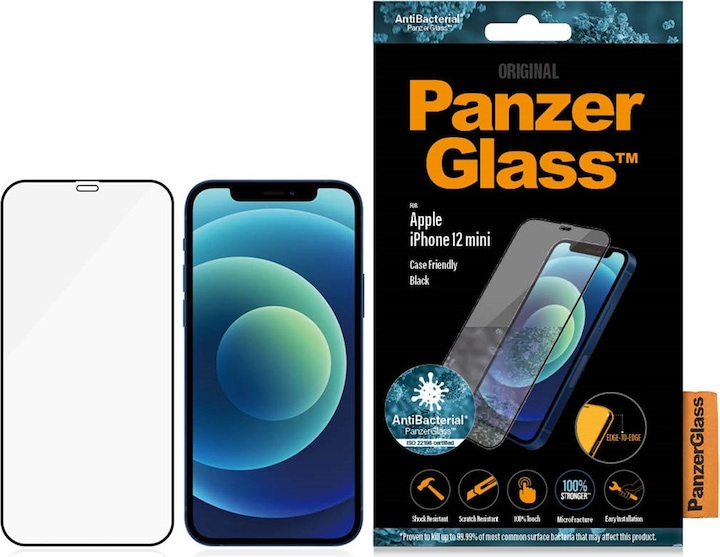Actual product image PanzerGlass Edge-to-Edge (1 Piece, Apple iPhone 12 mini)