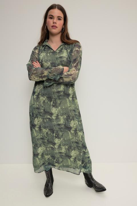 Immagine prodotto Studio Untold Abito maxi dal taglio svasato in chiffon con stampa allover, collo con ruche e maniche lunghe (42, 44)