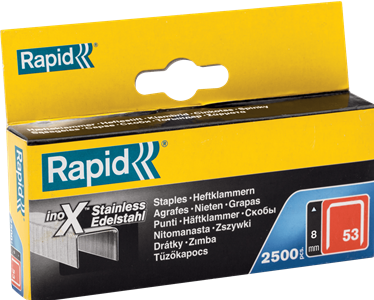 Rapid Typ 53 Feindrahtklammer 8 mm Edelstahl (2.50 x)