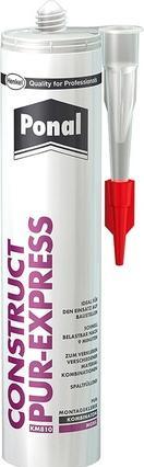 Actual product image Ponal PonalConstruct PUR-Express assembly adhesive 440g cartridge, PNC6G (496 g)