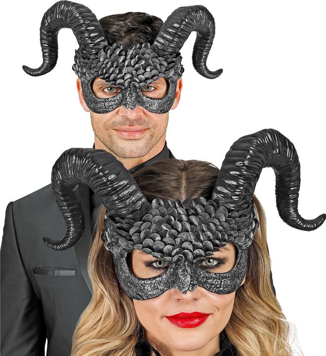 Immagine prodotto Widmann Maschera della Commedia Dell'Arte Maschera da demone nera