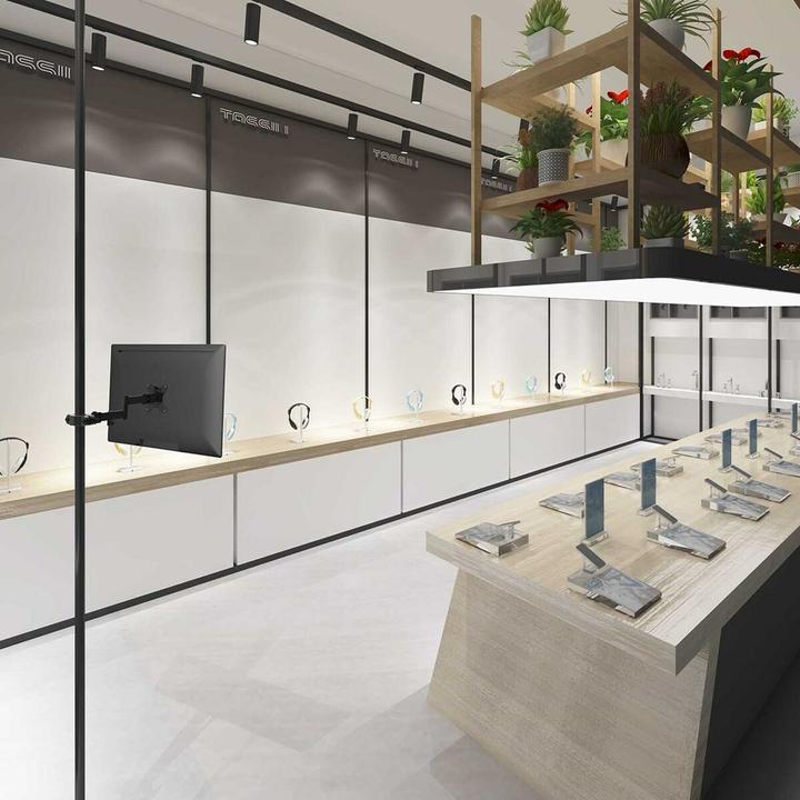 Image du produit Maclean MC-984 LED LCD Monitor Arm Bracket for Pole Mounting 8kg 28-60mm Extendable Folding 17-32" (bras (Barre, Tables, 32", 8 kg)