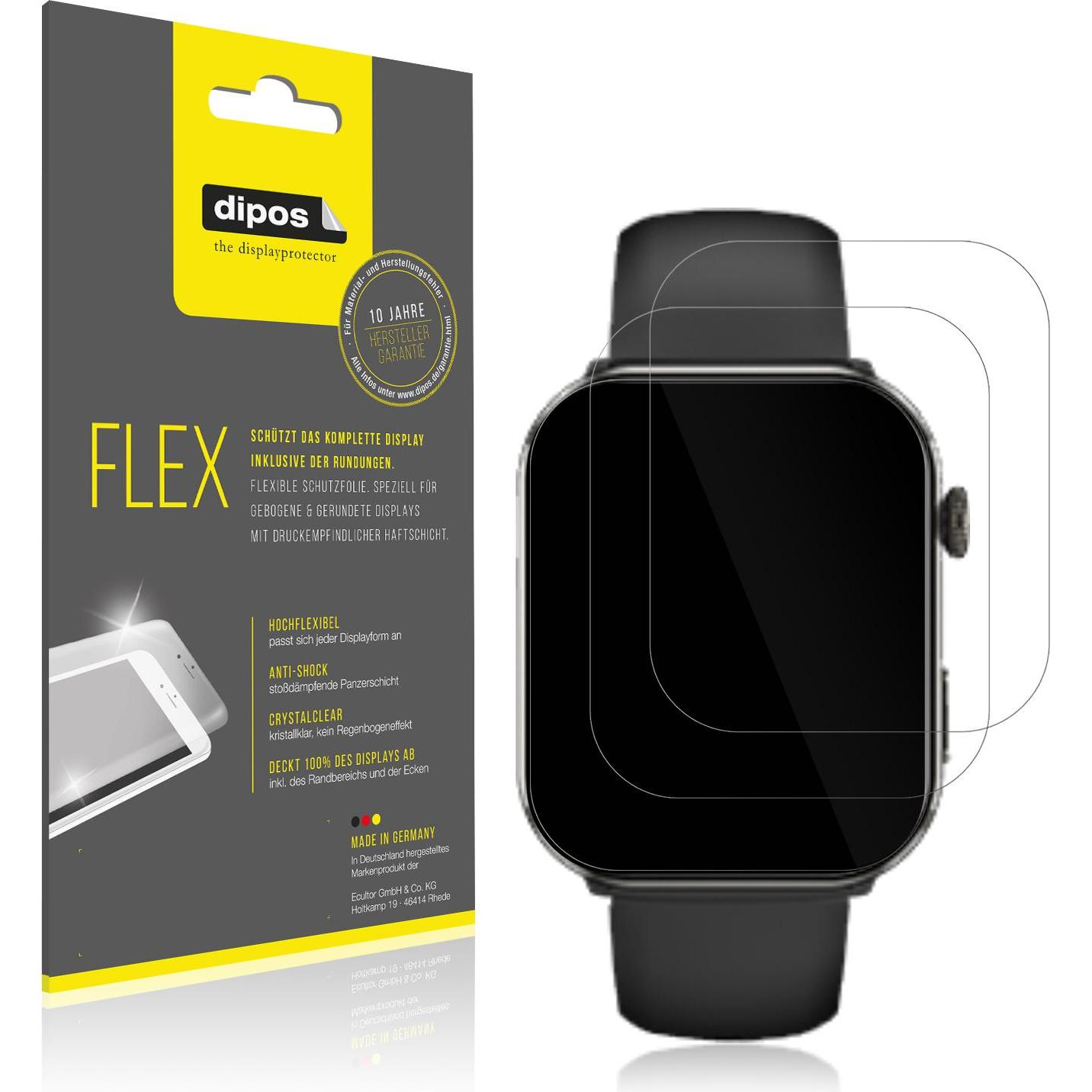 Dipos 3D Full Cover Schutzfolie, Smartwatch Schutzfolie, Transparent