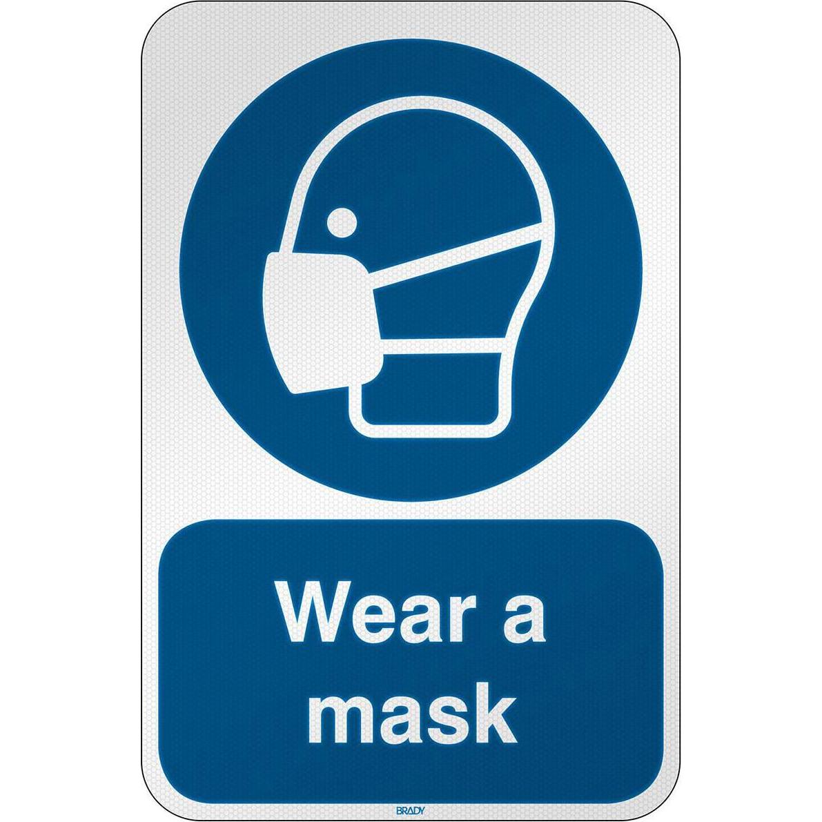 Brady, Etiketten, ISO Safety Sign - Wear a mask