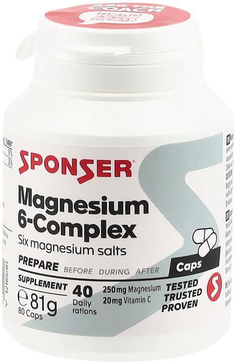 Actual product image Sponser Magnesium 6-Complex (80 pcs., Capsules, 81 g)