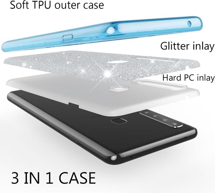 Actual product image Nalia Glitter cover (Samsung Galaxy A9 (2018))