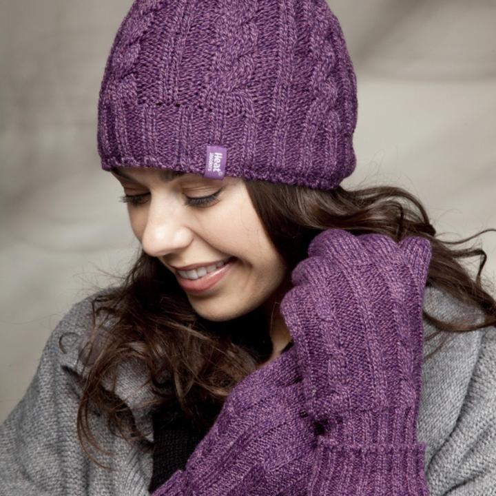 Produktbild Heat Holders Muster Strickmützen | Thermo Beanie Wintermütze Warm Fleece