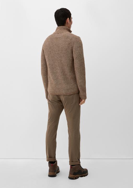 Produktbild s.Oliver Strickpullover Strickpullover mit Reissverschluss (XXL)