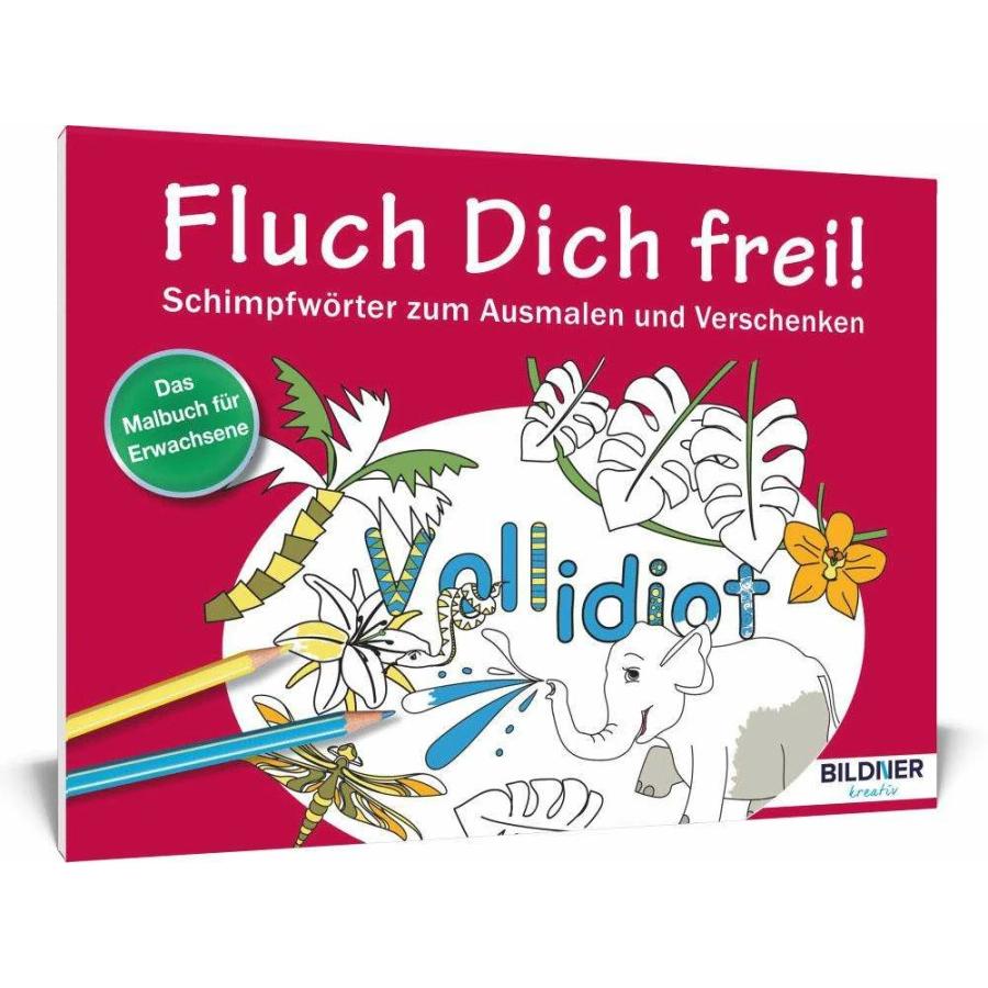 Bildner Das Malbuch für Erwachsene: Fluch Dich frei - Vollidiot!