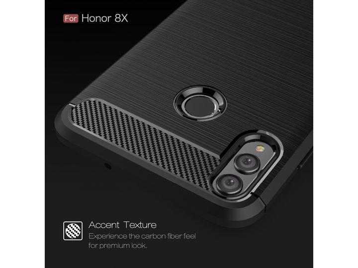 Actual product image Screenguard Honor 8X Cover Carbon Brushed Soft TPU (Honor 8X)