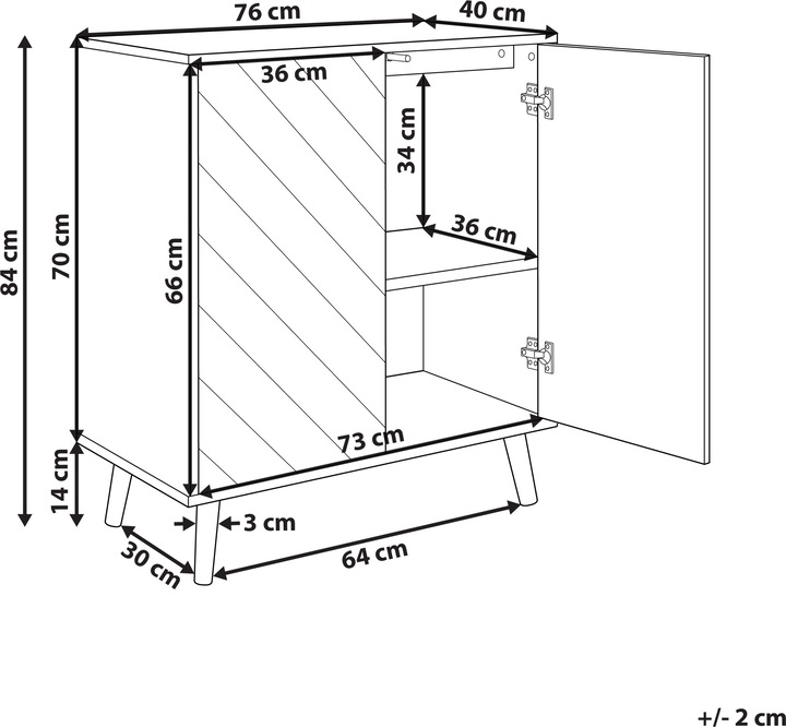 Produktbild Beliani Bristow (76 x 40 x 84 cm)