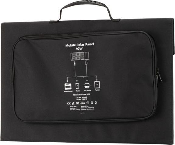 Productafbeelding Bresser Mobiele zonne-oplader 90 Watt met USB- en DC-uitgang (90 W, 3.70 kg)