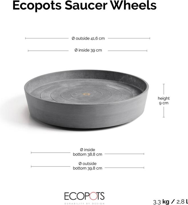 Produktbild Ecopots Saucer on Wheels