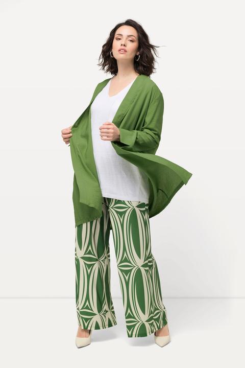 Image du produit Ulla Popken Veste à tissu texturé irrégulier, encolure en V et manches 7/8 (46, 48)