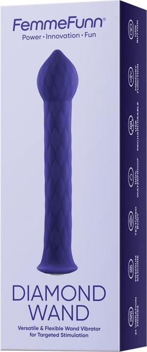 Actual product image Femme Funn Diamond Wand Body Massager with 21 Function Mode Multi-Function Personal Intimate Massager Waterproo