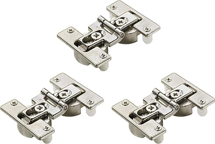 Hettich Center hinge set with adjustable joint dimension and pivot point