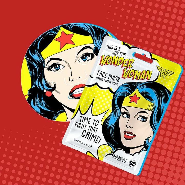 Actual product image Mad Beauty DC Superheroes Wonder Woman Face Mask 31g Moisturizing and Refreshing Sheet Mask for Nour (25 ml)