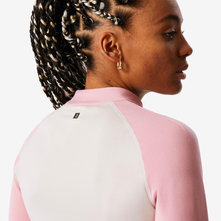 Actual product image Wedze Women's ski underwear functional shirt - BL500 beige/pink (M)