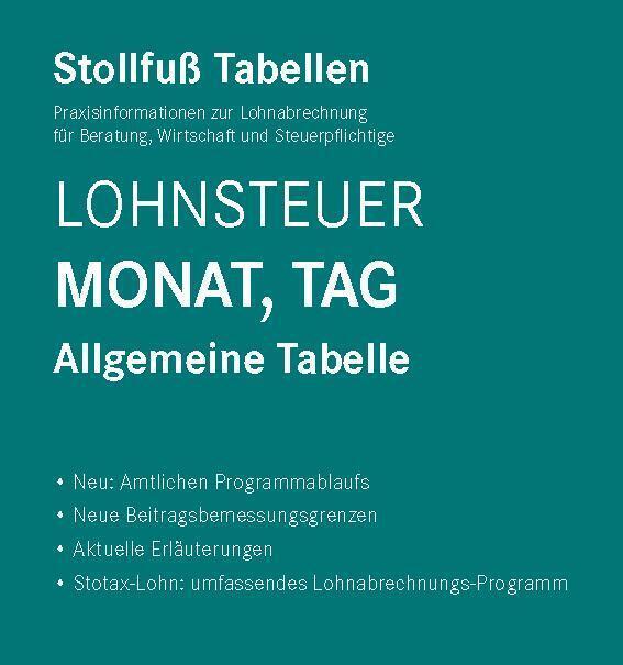 Tabelle, Lohnsteuer 2022 Monat, Tag - S (2022)