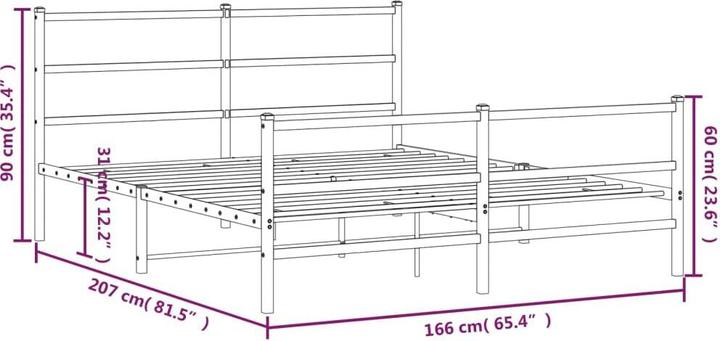 Image du produit vidaXL Bettgestell (160 x 200 cm)