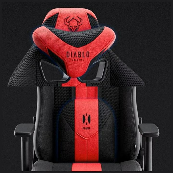 Immagine prodotto Diablo Sedia da gioco X-Player 2.0 Gaming Chair King Size, Nero-Rosso