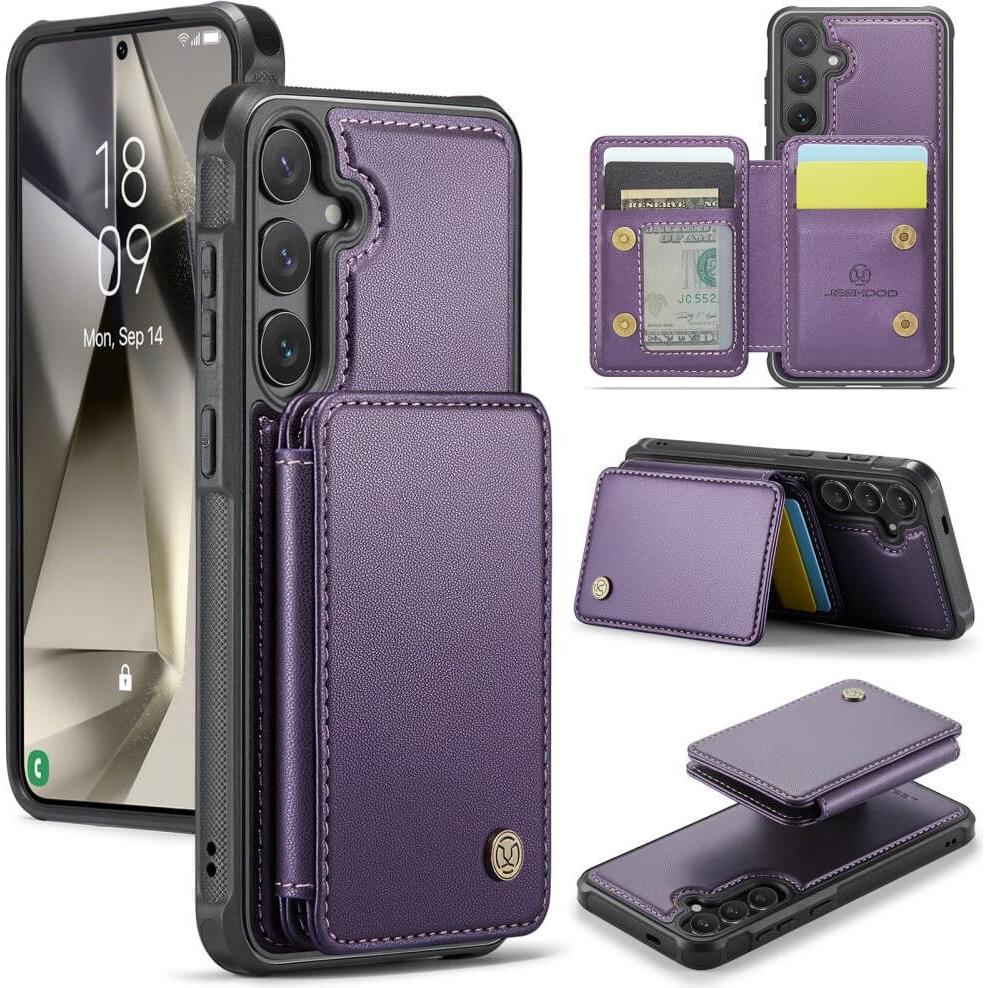 Thumbnail - Cover-Discount 2-in-1 Backcover mit Kreditkarten-Etui (Samsung Galaxy S24+), Smartphone Hülle, Violett