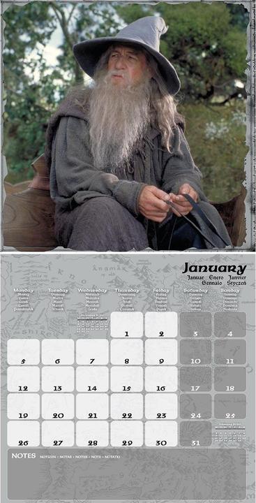 Actual product image Lord of the rings 2026 Square Calendar (30 x 30 cm)