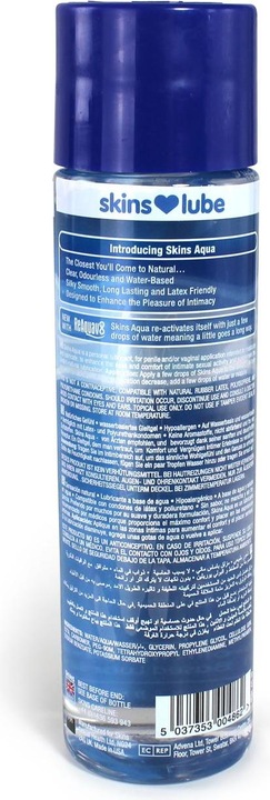 Nutritional values and ingredients Skins Lube Aqua intimate gel based on water 250ml (250 ml)
