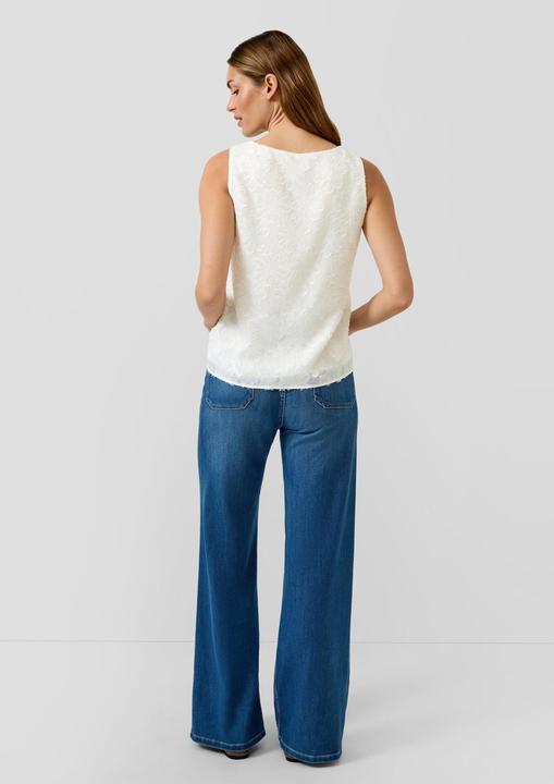 Immagine prodotto s.Oliver Bluse Ärmellose Chiffon-Bluse mit V-Ausschnitt und floralem Muster (38)