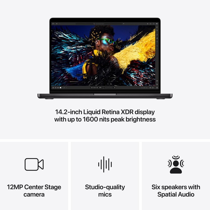 Image du produit Apple MacBook Pro 14 - 2024 (14.20", M4 Max, 36 Go, 2000 Go, DE)