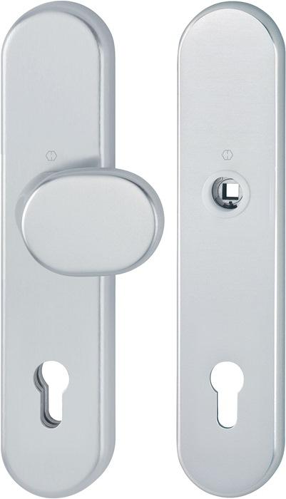 Produktbild Hoppe Schutzgarnitur 86G/3331/3310 Alu.F9-2 72mm 37-47mm (Türgriff)