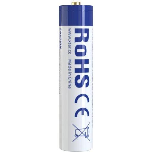 Xtar Batterie ricaricabili R03 / AAA 1 5V 750mAh (confezione da 4) con protezione (4 pz., HR03, 750 mAh), Batterie + pile