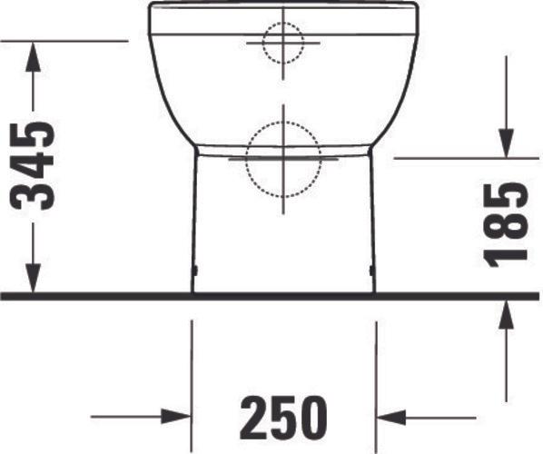 Produktbild Duravit Tiefspül-Stand-WC No 1 rimless, 370x570mm, 4,5 Liter weiss