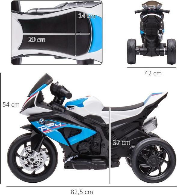 Image du produit Swisshandel24 Motocyclette électrique pour enfants 6V Tricycle avec 3 modes de musique 2,5km/h 18 mois et plus (6 V)