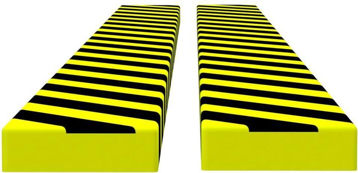 Produktbild vidaXL Kantenschoner 2 Stk. Gelb & Schwarz 6x2x101,5 cm PU,Farbe