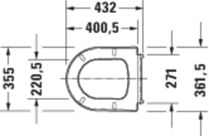 Produktbild Duravit ME by Starck WC-Sitz Compact, Scharniere Edelstahl, mit Absenkautomatik