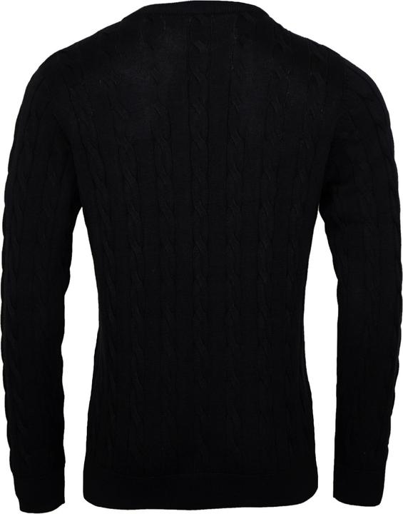 Produktbild U.S. Polo Pullover Rundhals Feinstrick Zopfmuster (L)