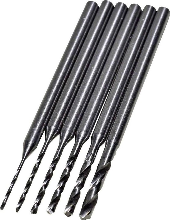 Immagine prodotto RoNa Set di punte elicoidali in metallo HSS 6t (1 mm, 0,8 mm, 1,3 mm, 1,5 mm, 2 mm, 0,6 mm)
