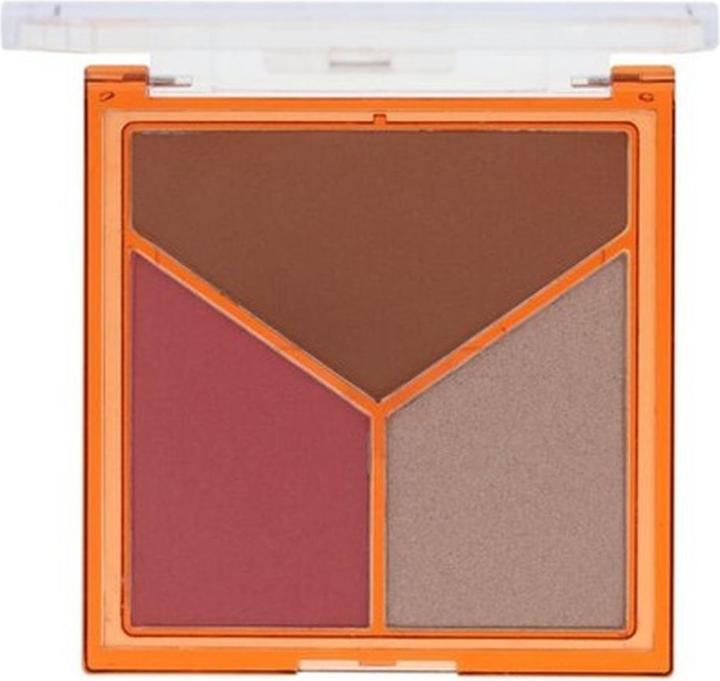 Actual product image Sunkissed Chestnut Glow Face Trio Palette Bronzer Blusher Highlighter (Highlighter, 17.50 g)