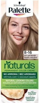Palette Naturals Permanent Color Creme fruity scent hair dye with Shea Butter and Oat Milk 8-16h (Ash Light Blonde)