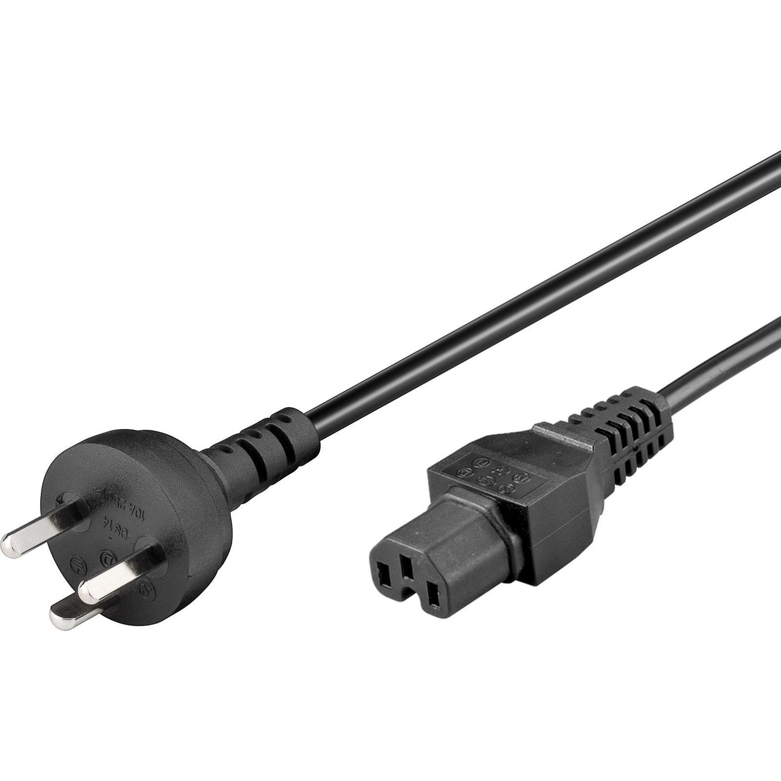 MicroConnect PE130418 Stromkabel Schwarz 1,8 m C15-Koppler IEC 320 (1.80 m), Stromkabel