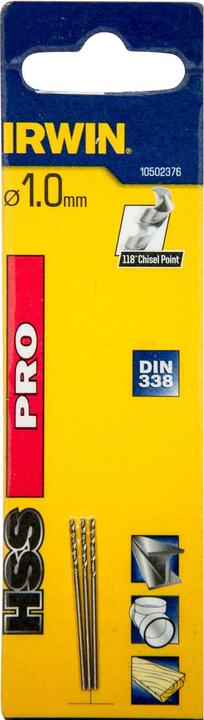 Actual product image Irwin Metal drill (1 millimetre)