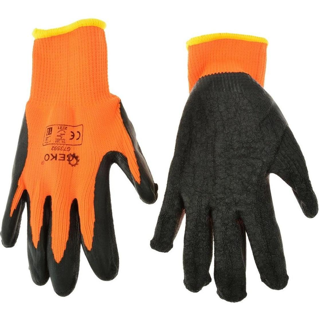 GEKO, Schutzhandschuhe, Winter-Arbeitshandschuhe Grösse 9 orange (9)